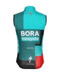LE COL Cyklistická vesta - BORA HANSGROHE 2022 - červená/čierna/zelená
