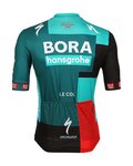 LE COL Cyklistický dres s krátkym rukávom - BORA HANSGROHE 2022 - čierna/červená/zelená
