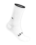 LE COL Cyklistické ponožky klasické - BORA HANSGROHE 2022 - biela