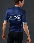 LE COL Cyklistický dres s krátkym rukávom - SPORT LOGO - biela/modrá