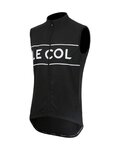 LE COL Cyklistická vesta - SPORT LOGO GILET - biela/čierna
