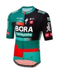LE COL Cyklistický dres s krátkym rukávom - BORA HANSGROHE 2023 SPORT REPLICA - červená/čierna/zelená