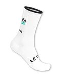 LE COL Cyklistické ponožky klasické - BORA HANSGROHE 2023 - biela