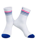 MONTON Cyklistické ponožky klasické - EWIND - biela