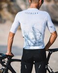 MONTON Cyklistický dres s krátkym rukávom - ICEBERG  - biela/šedá
