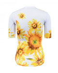 MONTON Cyklistický dres s krátkym rukávom - SUNFLOWER LADY - biela/žltá