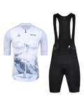 MONTON Cyklistický krátky dres a krátke nohavice - ICEBERG - biela/čierna