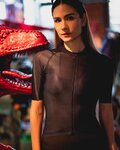 MONTON Cyklistický dres s krátkym rukávom - PRO CARBONFIBER LADY - čierna