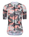 MONTON Cyklistický dres s krátkym rukávom - PRO CAMOUSHIELD LADY - ružová/zelená/šedá
