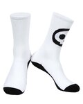 MONTON Cyklistické ponožky klasické - SKULL - biela/čierna