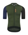 MONTON Cyklistický dres s krátkym rukávom - TRAVELER EVO - čierna/zelená/modrá