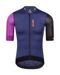 MONTON Cyklistický dres s krátkym rukávom - TRAVELER EVO - modrá/fialová/čierna