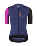 MONTON Cyklistický dres s krátkym rukávom - TRAVELER EVO LADY - čierna/modrá/fialová