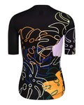 MONTON Cyklistický dres s krátkym rukávom - JUNGLELEAF LADY - čierna/viacfarebná