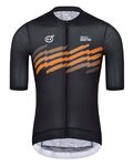MONTON Cyklistický dres s krátkym rukávom - SKULL THUNDER - šedá/oranžová