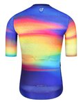 MONTON Cyklistický dres s krátkym rukávom - SKULL NORTHERNLIGHTS - modrá/žltá