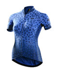MONTON Cyklistický dres s krátkym rukávom - CHEETAH LADY - modrá
