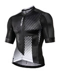 MONTON Cyklistický dres s krátkym rukávom - ILLUMINATION - biela/čierna