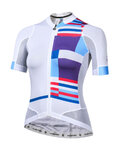 MONTON Cyklistický dres s krátkym rukávom - MONDRIAN LADY - biela