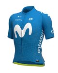 ALÉ Cyklistický dres s krátkym rukávom - MOVISTAR 2021 PR-R - svetlo modrá