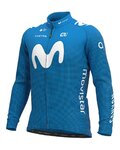 ALÉ Cyklistický dres s dlhým rukávom zimný - MOVISTAR 2020 WINTER - svetlo modrá