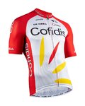 NALINI Cyklistický dres s krátkym rukávom - COFIDIS 2020 - červená/biela