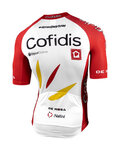 NALINI Cyklistický dres s krátkym rukávom - COFIDIS 2021 - biela/červená