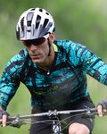 NALINI Cyklistický dres s dlhým rukávom letný - AIS HILL MTB - čierna/zelená