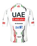 PISSEI Cyklistický dres s krátkym rukávom - UAE TEAM EMIRATES OFFICIAL 2024 - biela/červená/čierna