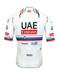 PISSEI Cyklistický dres s krátkym rukávom - UAE TEAM EMIRATES SLOVENIAN 2024 - biela/červená