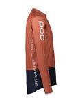 POC Cyklistický dres s dlhým rukávom letný - MTB PURE - oranžová/modrá