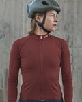 POC Cyklistický dres s dlhým rukávom zimný - AMBIENT THERMAL LADY - bordová