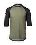 POC Cyklistický dres s krátkym rukávom - MTB PURE 3/4 - čierna/zelená