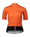 POC Cyklistický dres s krátkym rukávom - ESSENTIAL ROAD LADY - oranžová/čierna