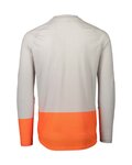 POC Cyklistický dres s dlhým rukávom letný - MTB PURE - šedá/oranžová