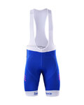 BONAVELO Cyklistické nohavice krátke s trakmi - QUICKSTEP 2017 - modrá