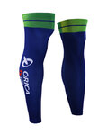 BONAVELO Cyklistické návleky na nohy - ORICA 2018 - modrá/zelená