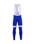BONAVELO Cyklistické nohavice dlhé s trakmi - QUICKSTEP 2017 WNT - modrá