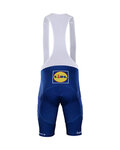 BONAVELO Cyklistické nohavice krátke s trakmi - QUICKSTEP 2018 - modrá