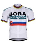 BONAVELO Cyklistický dres s krátkym rukávom - BORA UCI 2019 KIDS - biela