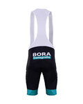 BONAVELO Cyklistické nohavice krátke s trakmi - BORA 2019 - čierna