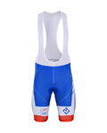 BONAVELO Cyklistické nohavice krátke s trakmi - GROUPAMA FDJ 2019 - modrá