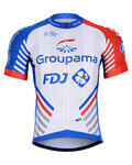 BONAVELO Cyklistický dres s krátkym rukávom - GROUPAMA FDJ 2019 - biela