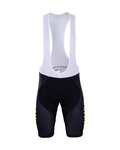 BONAVELO Cyklistické nohavice krátke s trakmi - JUMBO-VISMA 2019 - čierna
