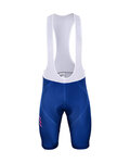 BONAVELO Cyklistické nohavice krátke s trakmi - QUICKSTEP 2019 - modrá