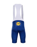 BONAVELO Cyklistické nohavice krátke s trakmi - QUICKSTEP 2019 - modrá