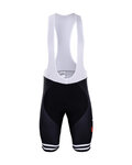 BONAVELO Cyklistické nohavice krátke s trakmi - TREK 2019 - čierna