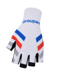 BONAVELO Cyklistické rukavice krátkoprsté - GROUPAMA FDJ 2020 - biela