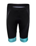 BONAVELO Cyklistické nohavice krátke bez trakov - BORA 2020 KIDS - zelená/čierna