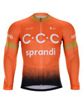 BONAVELO Cyklistický dres s dlhým rukávom letný - CCC 2020 SUMMER - oranžová